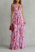 Cláudia – Vestido Maxi Floral Elegante