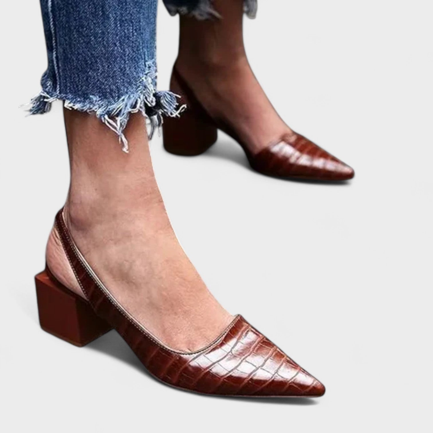 Vera – Sapatos de salto alto crocodilo