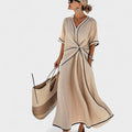 Filomena – Vestido largo às riscas