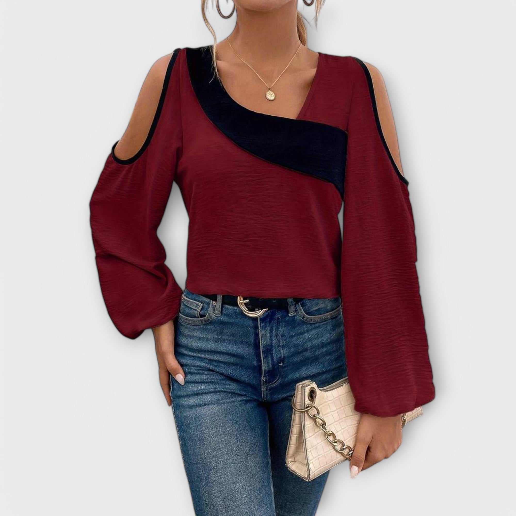 Mariana - Blusa com decote quadrado