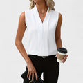 Julia - Blusa sem mangas com decote em V