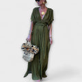 Bruna - Vestido maxi kimono em estilo grego