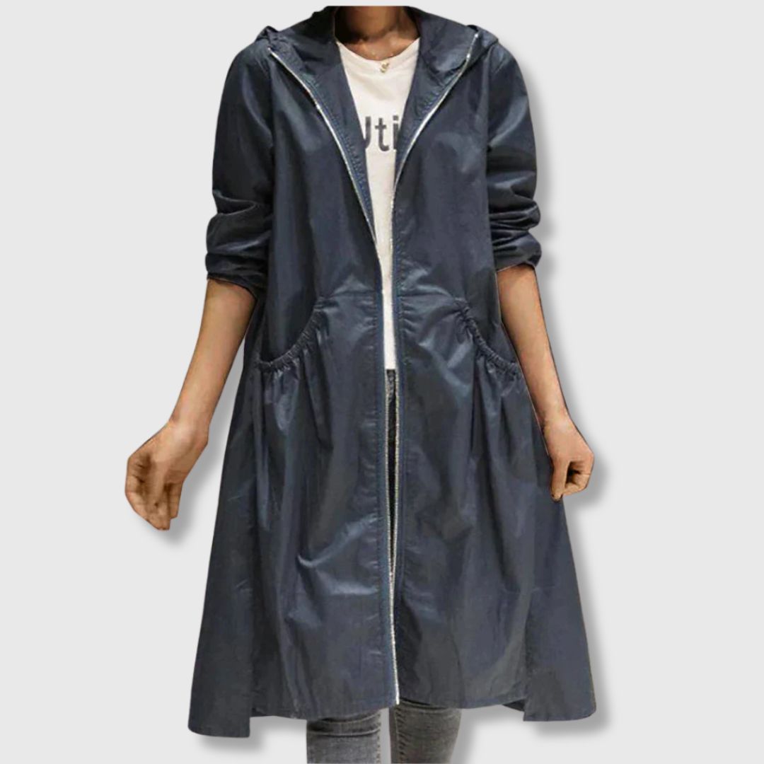 Roberta - Gabardina comprida para conforto