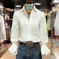 Blusa casual com estampado floral