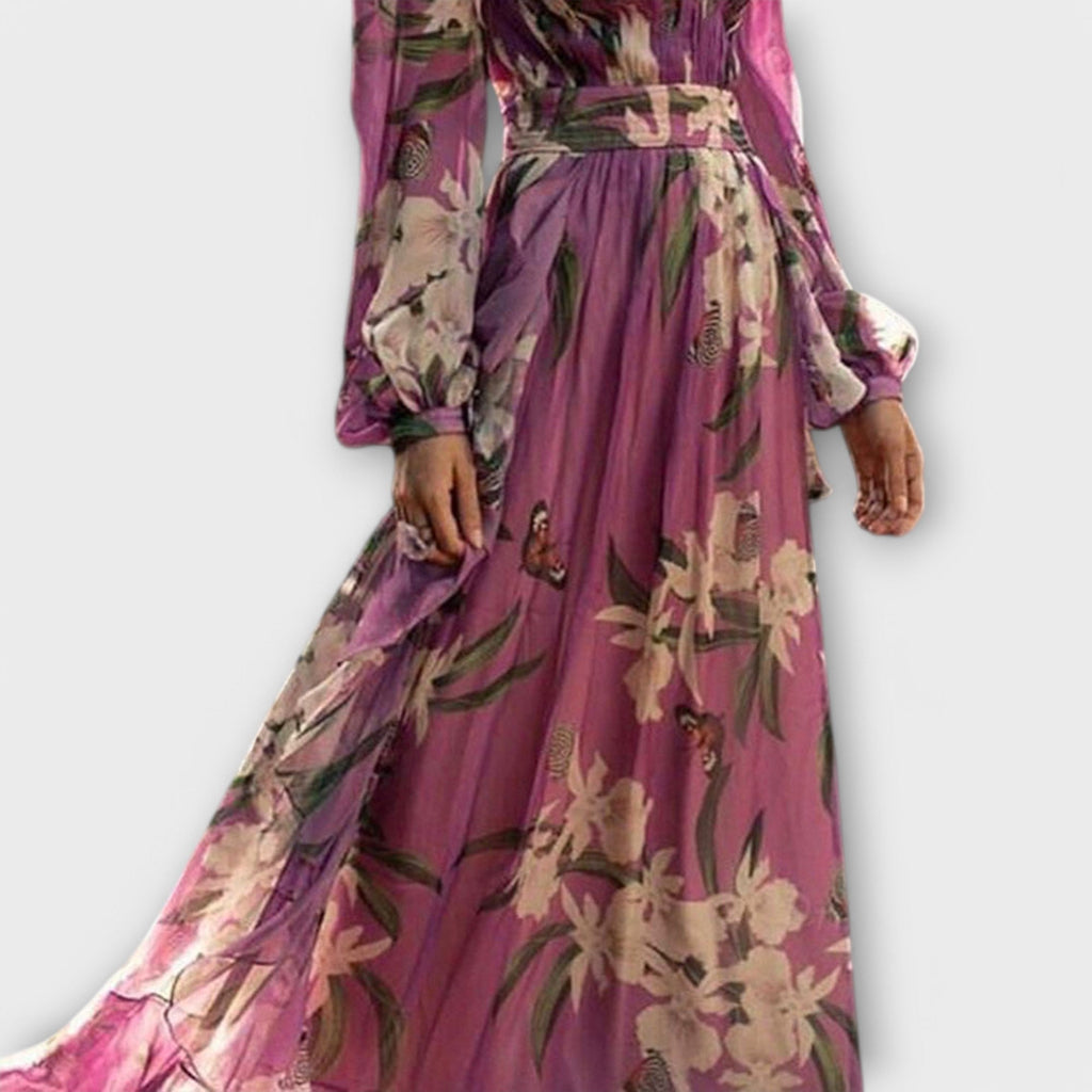 Cláudia - Vestido maxi elegante de alta qualidade