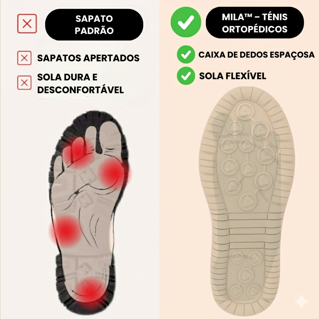 Lara – Ténis ortopédicos confortáveis com fecho éclair
