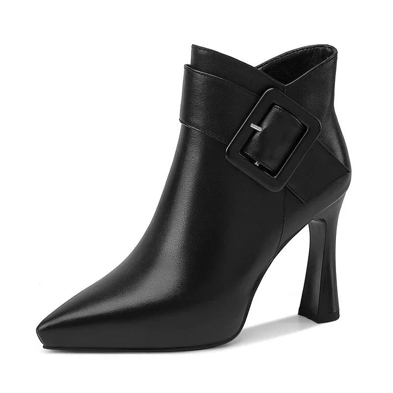 Helena | Botas de salto alto com fivela