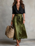Vera – Conjunto Elegante com Saia Midi