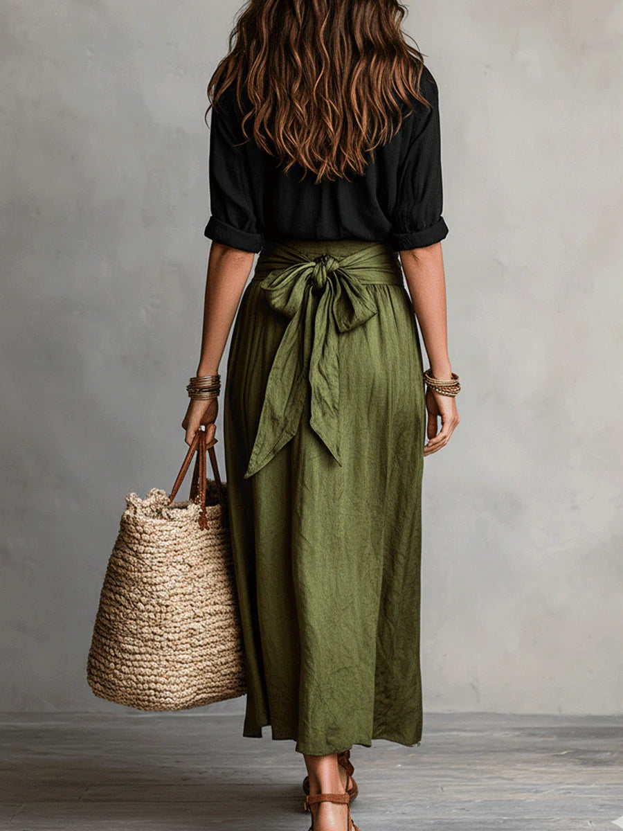 Vera – Conjunto Elegante com Saia Midi