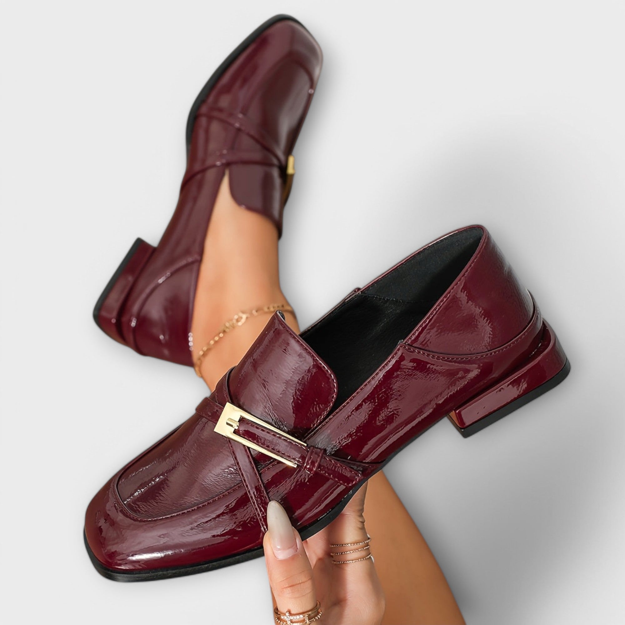 Isabel - Mocassins Bordô