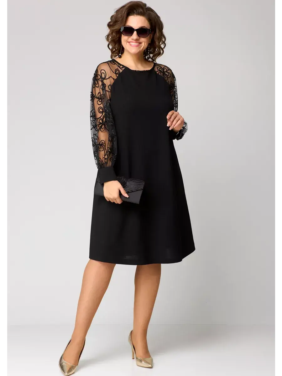 Barbara | Vestido elegante e sensual de renda preta