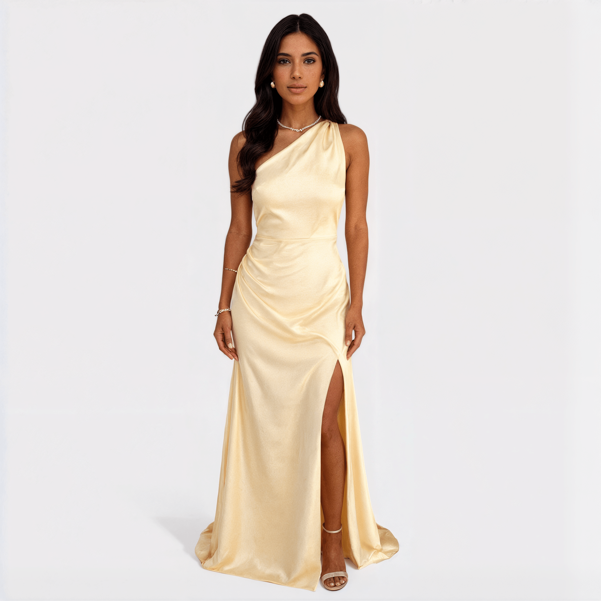 Aurelia - Vestido comprido de cetim