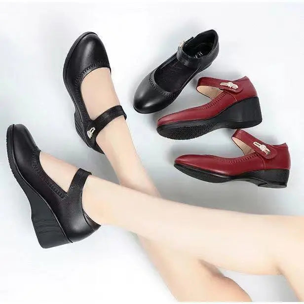 Lídia – Sapatos Confortáveis com Salto Médio