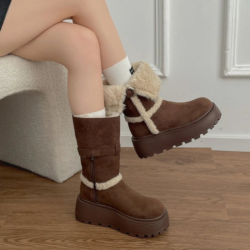 Danna | Botas com plataforma de inverno com design moderno e aconchegante