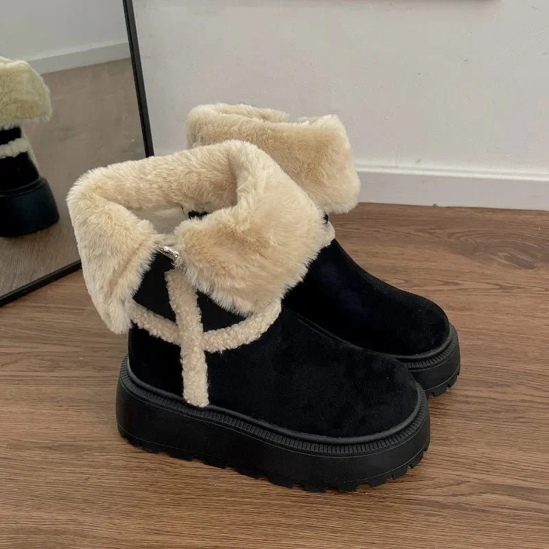 Danna | Botas com plataforma de inverno com design moderno e aconchegante