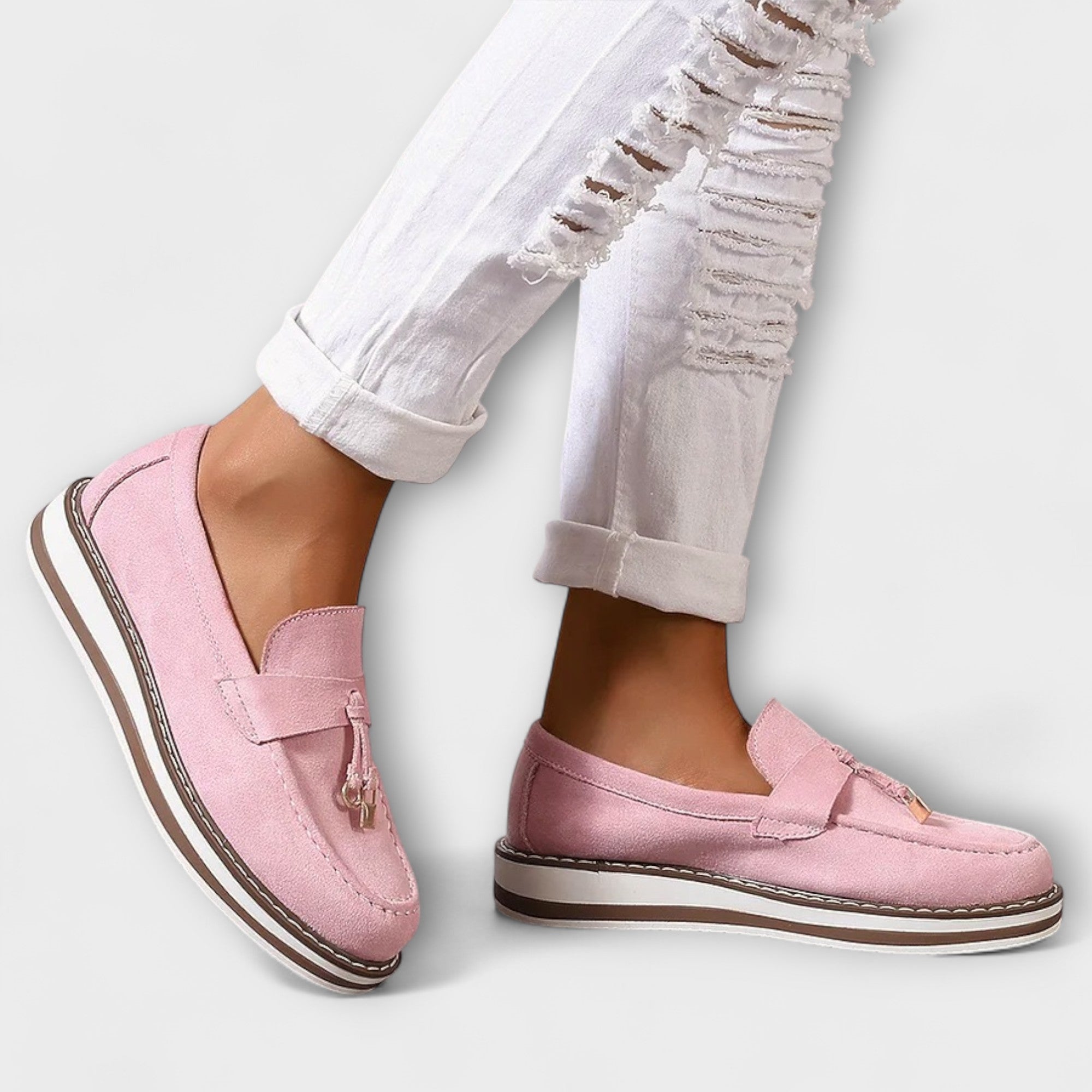 Ines - Mocassins casuais com biqueira redonda
