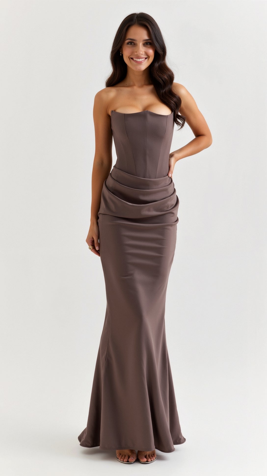 Esmeralda | Fiorella Vestido comprido com corpete