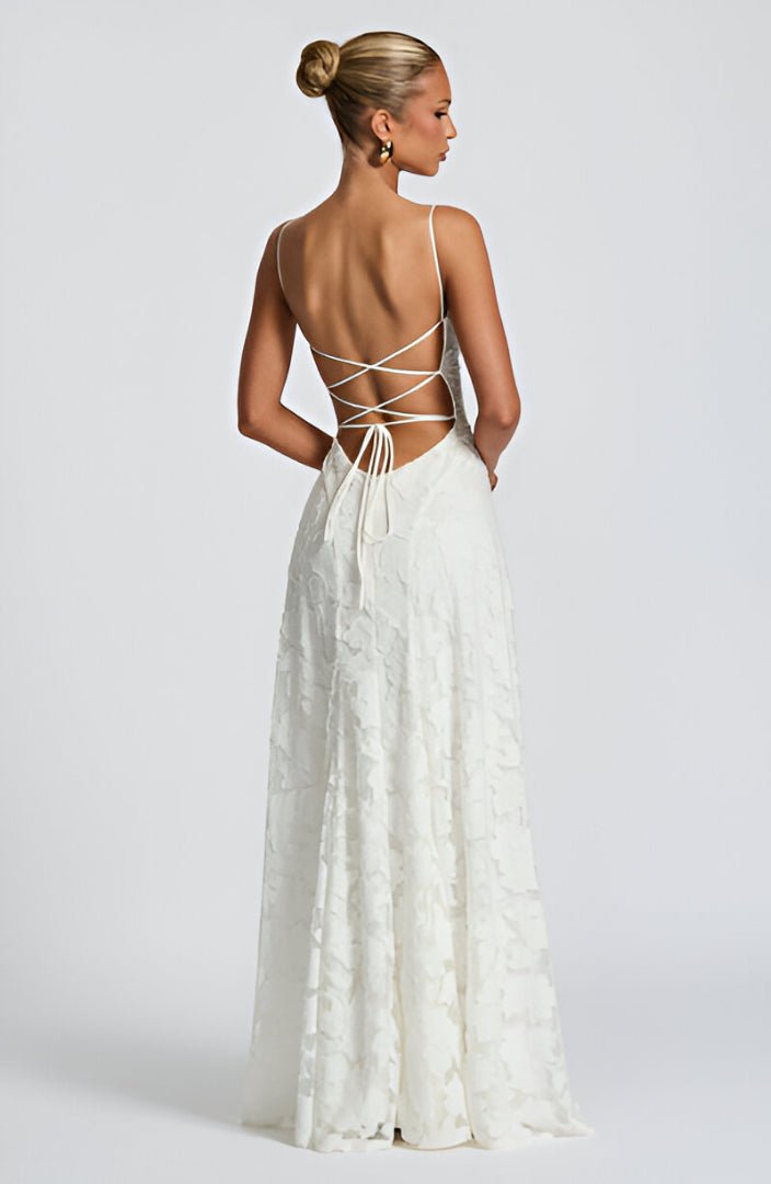 Francisa™ | Vestido Comprido com Corpete em Renda
