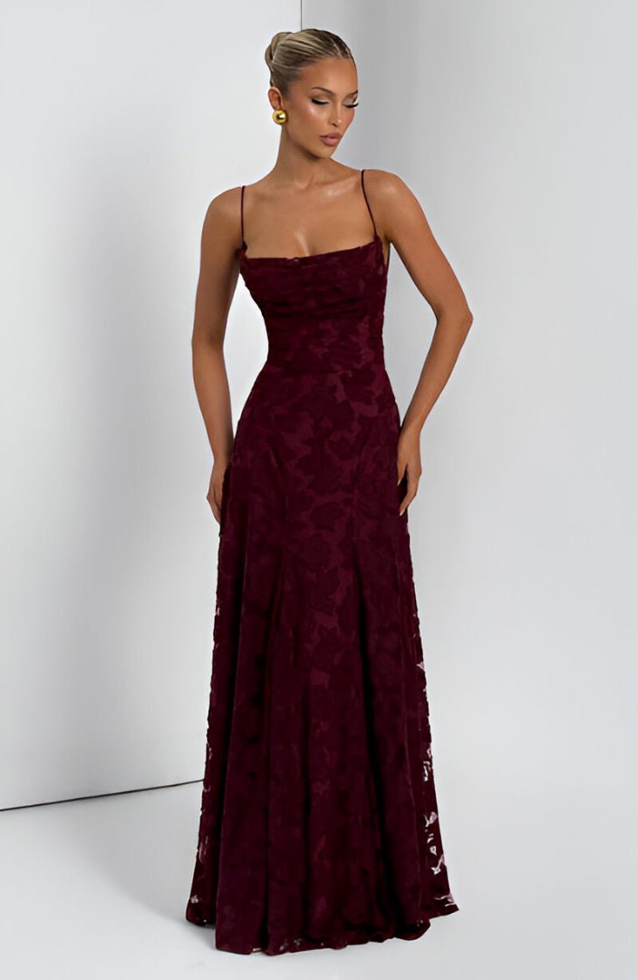 Francisa™ | Vestido Comprido com Corpete em Renda