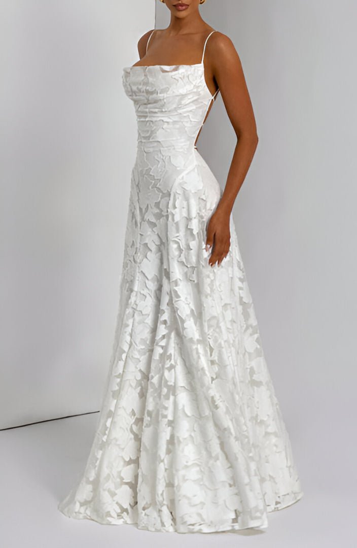 Francisa™ | Vestido Comprido com Corpete em Renda