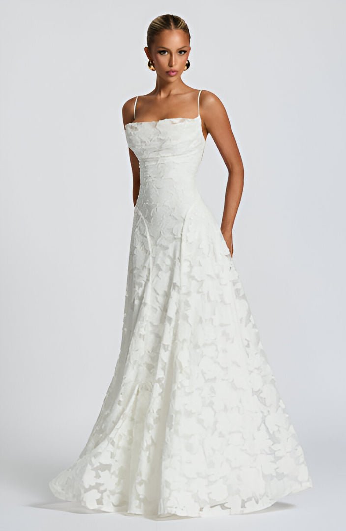 Francisa™ | Vestido Comprido com Corpete em Renda