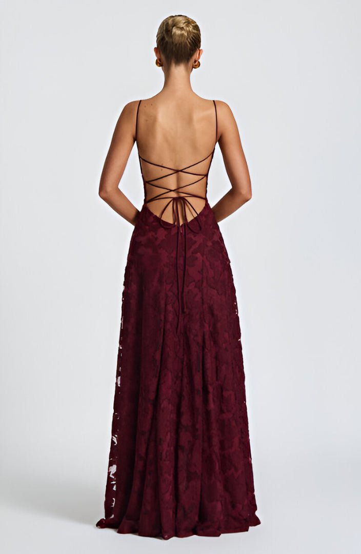Francisa™ | Vestido Comprido com Corpete em Renda