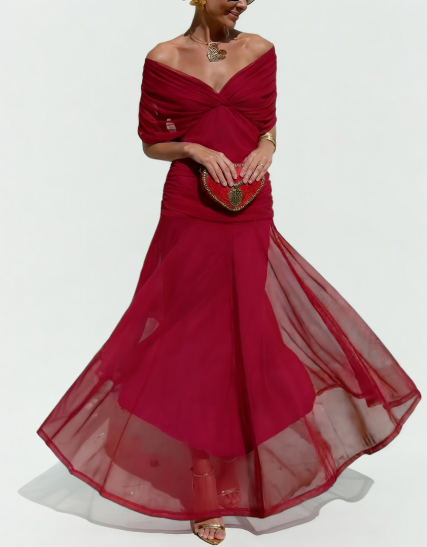 Floribela | Vestido Longo Floral com Decote em V