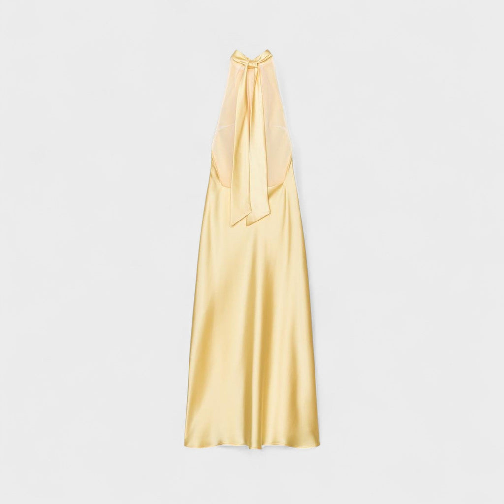 Gala – Vestido Halter Satinado