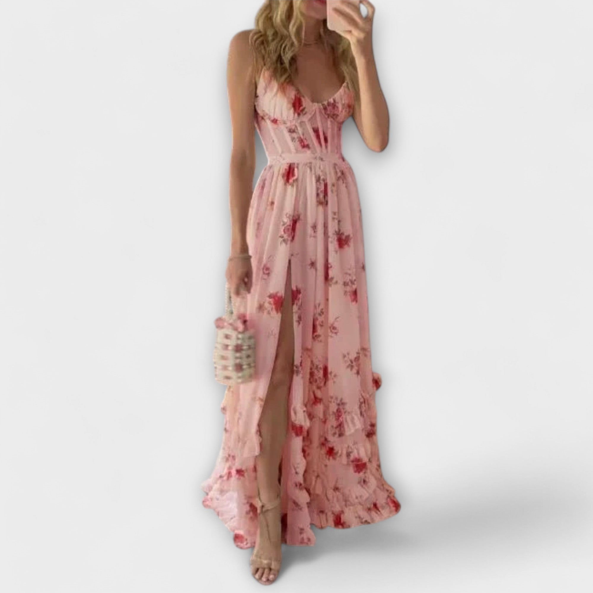 Joana - Vestido com padrão floral