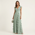 Sofia – Vestido Maxi Elegante com Folhos