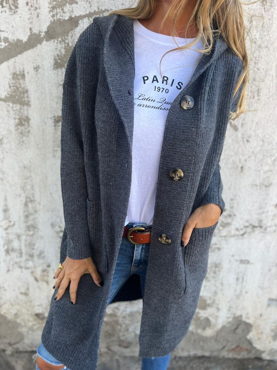 Sandra | Casaco de Malha Comprido e Elegante