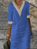 Camila - Vestido Casual de Algodão e Linho