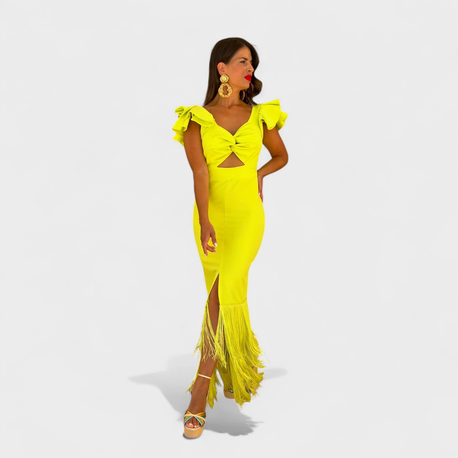 Lucía - Vestido flamenco néon