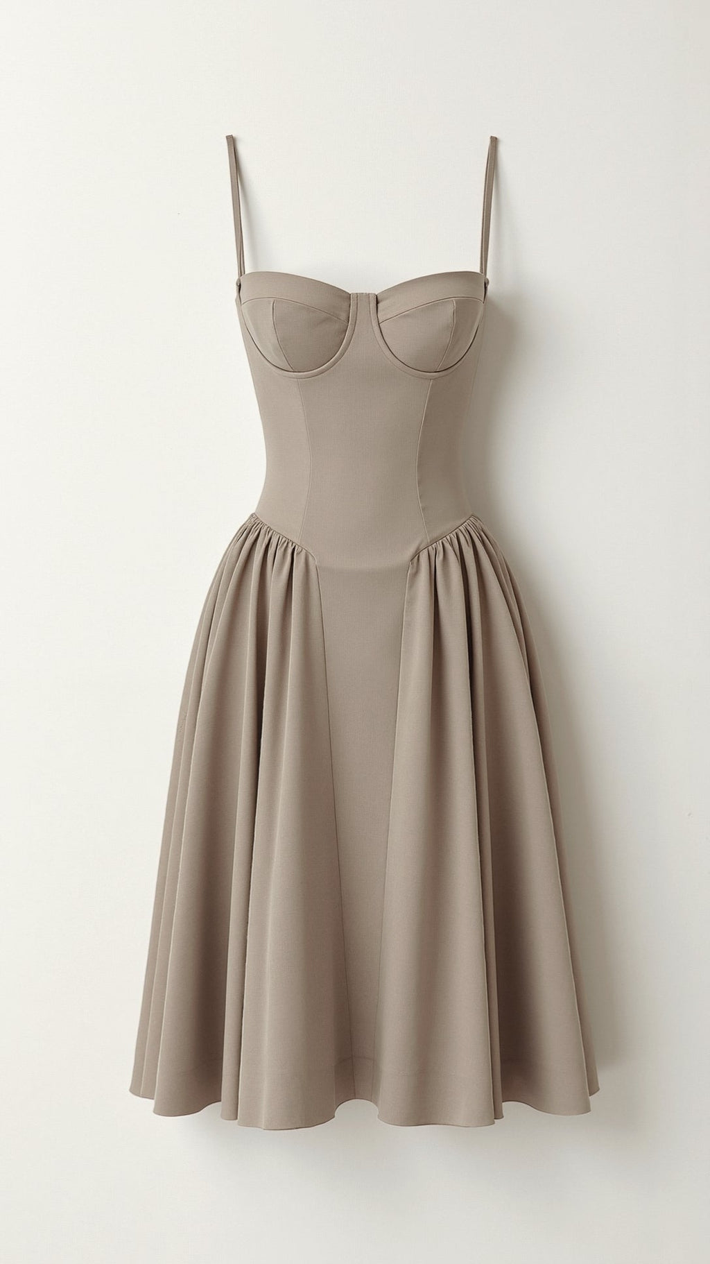 Odette Élégance | Vestido midi com corpete estruturado