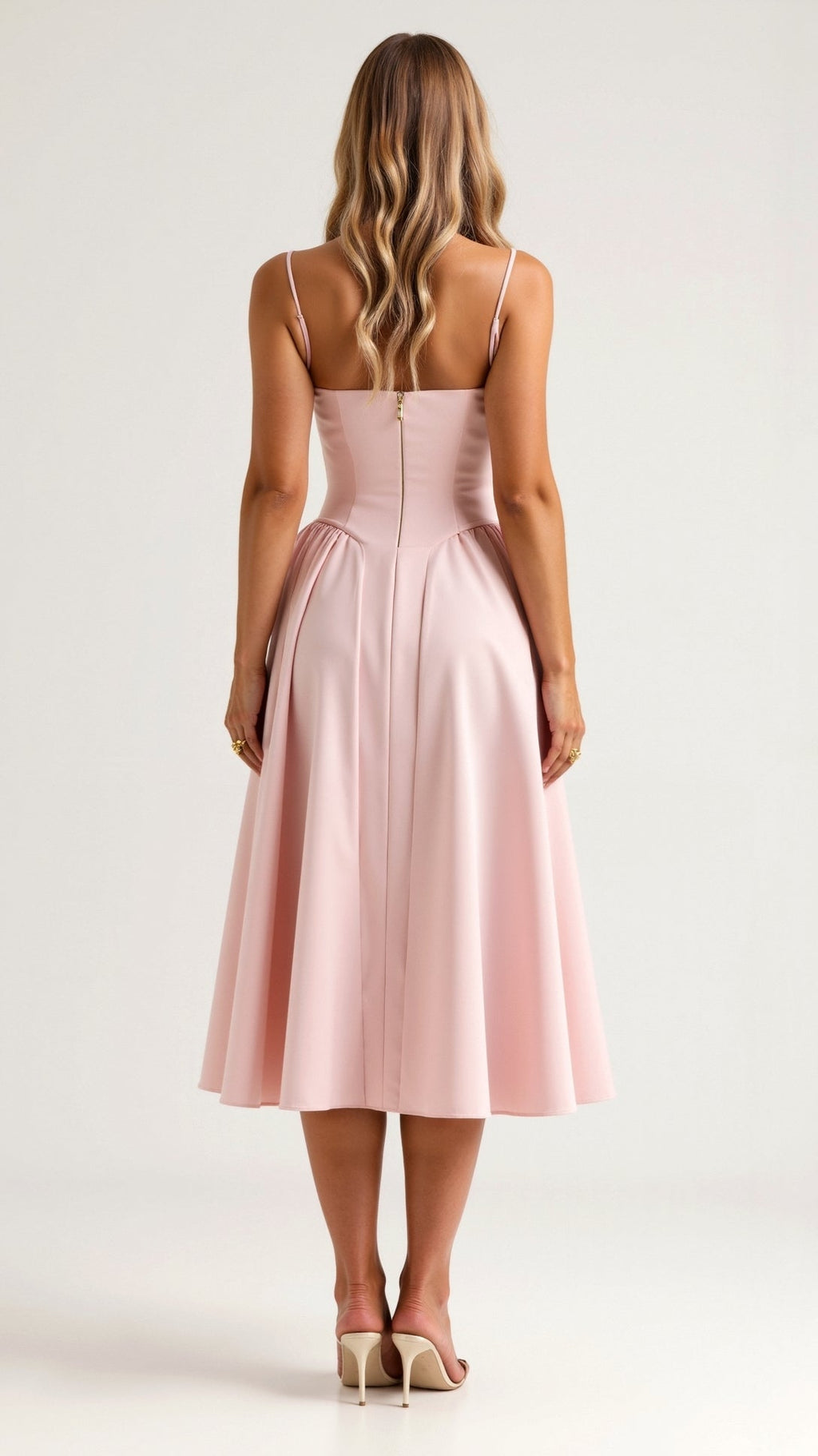 Odette Élégance | Vestido midi com corpete estruturado