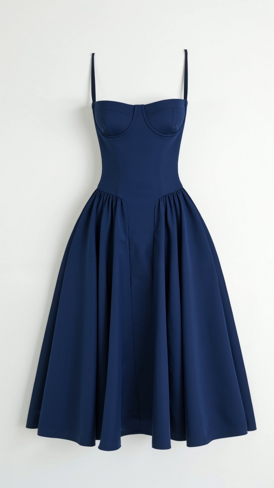Odette Élégance | Vestido midi com corpete estruturado
