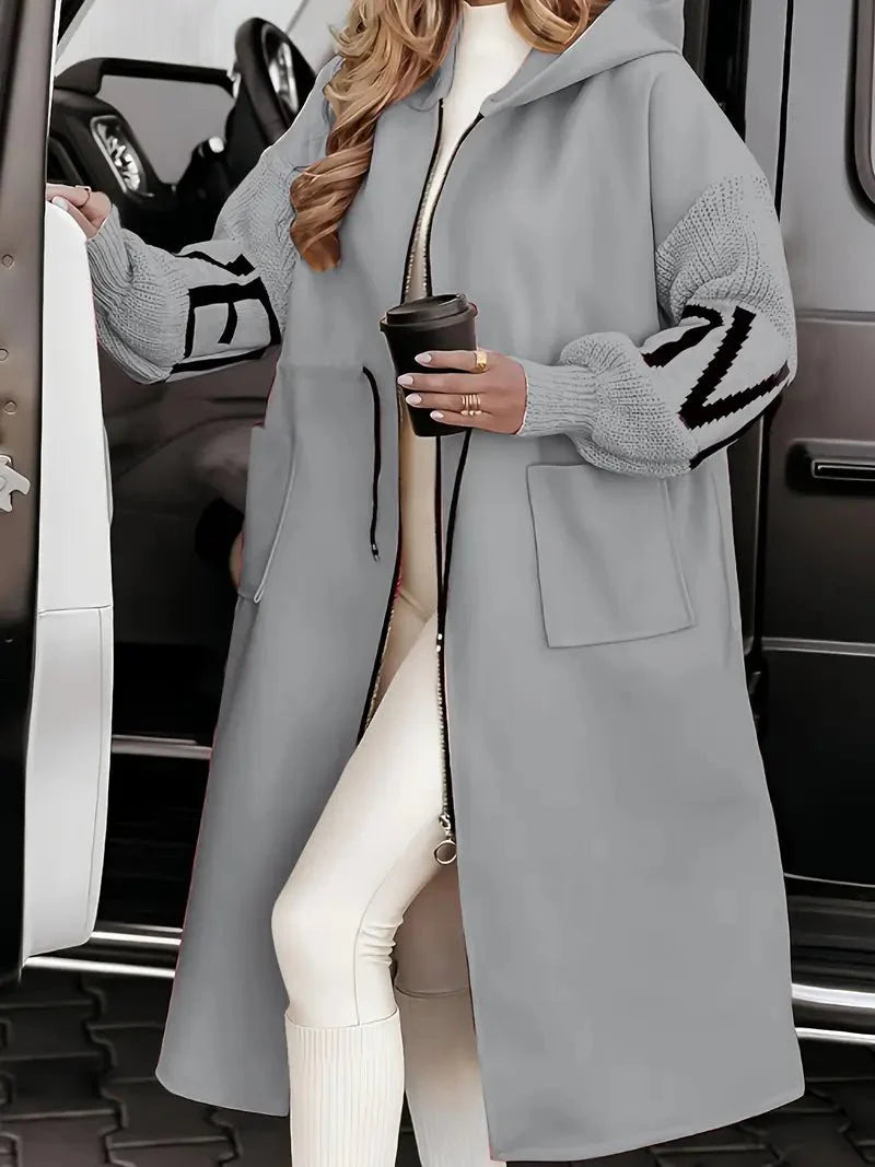 Rosa | Casaco-cardigan elegante com capuz