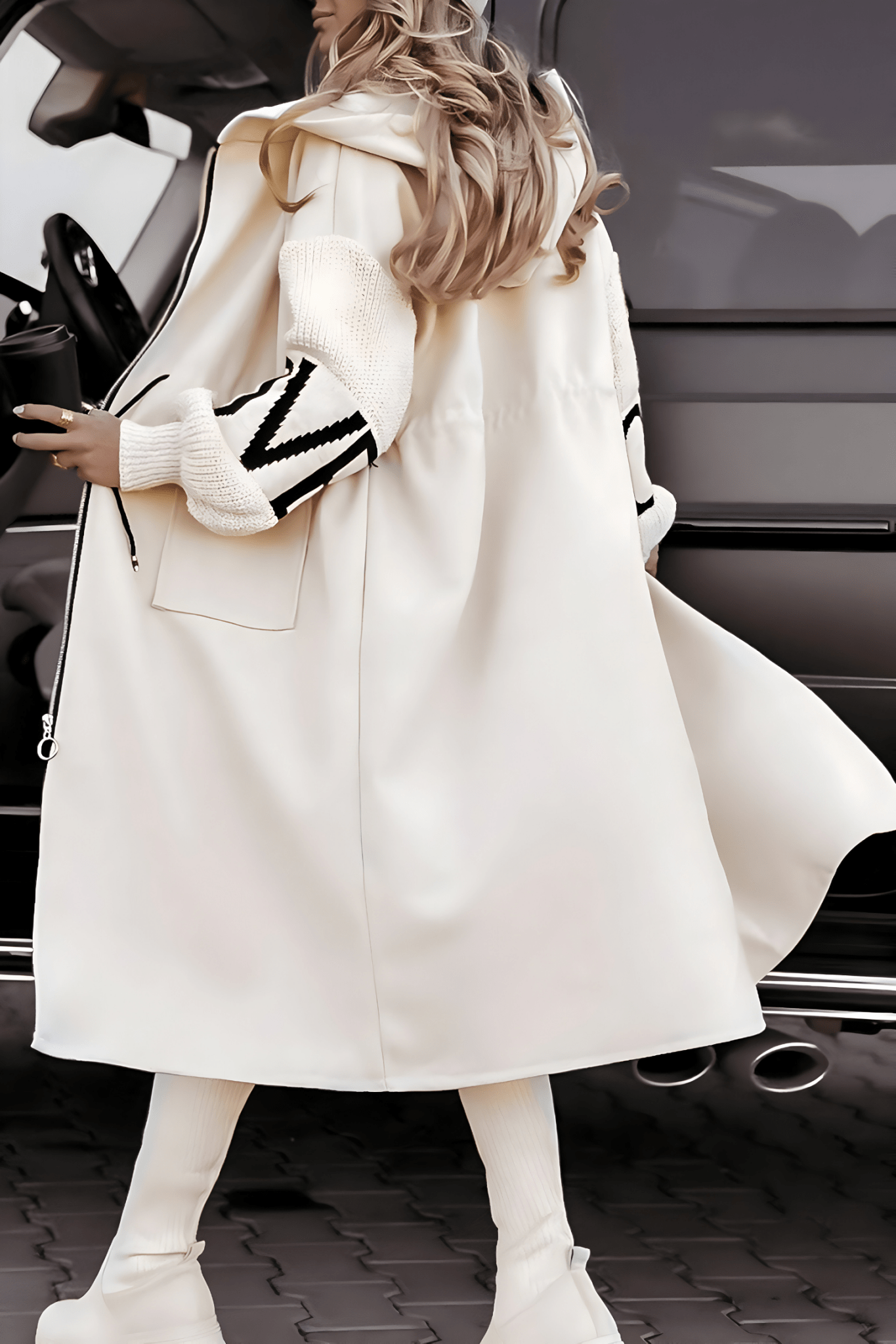 Rosa | Casaco-cardigan elegante com capuz