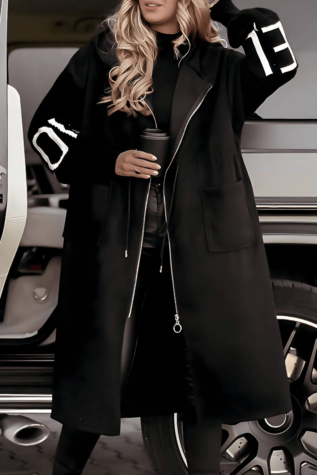 Rosa | Casaco-cardigan elegante com capuz