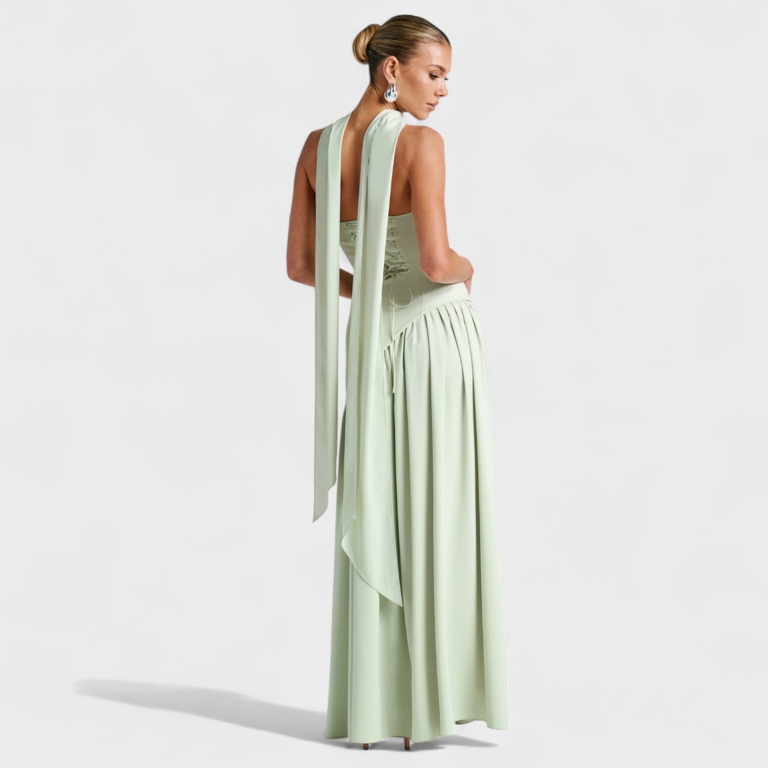 Vestido Maliyah - Corte assimétrico Hortelã