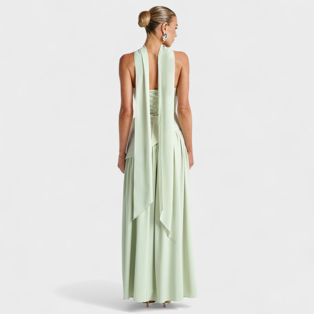 Vestido Maliyah - Corte assimétrico Hortelã
